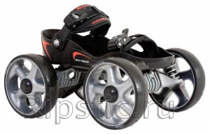 Квады внедорожники, ролики на обувь (Skorpions multi terrain) 40-45 размер, серебристые.